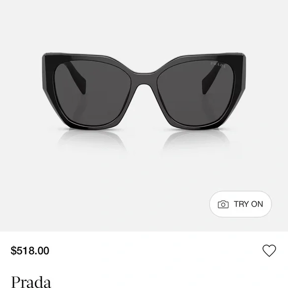 Prada Glossy Black Cat-Eye Sunglasses - Picture 9 of 15